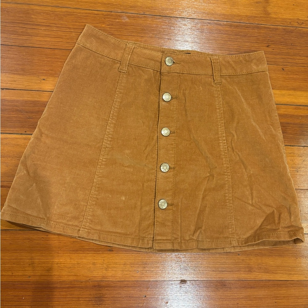 Celebrity Pink Tan Corduroy A-Line Skirt